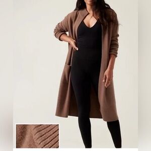 Athleta Spirit Cashmere and Wool Brown Cardigan